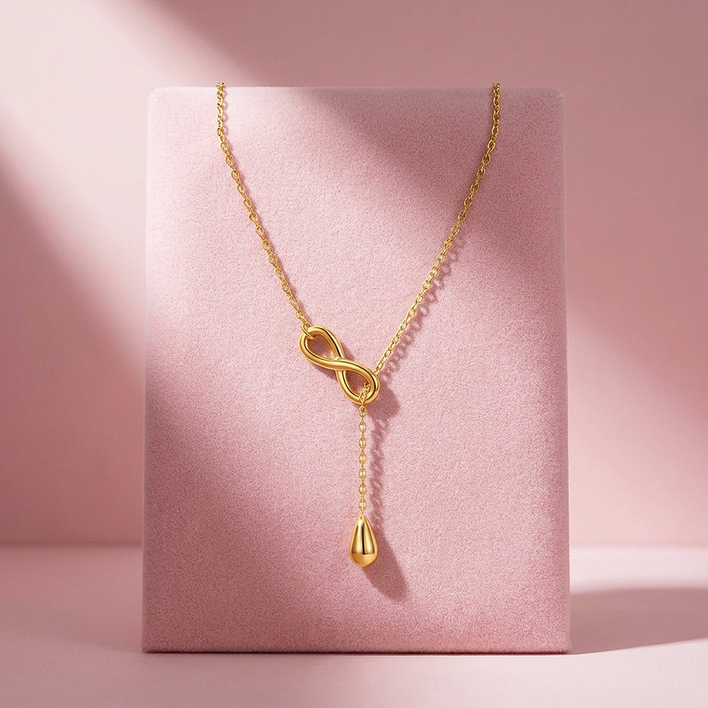 Infinity Lariat Drop Necklace | Luxe4519