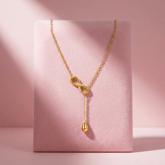Infinity Lariat Drop Necklace | Luxe4519