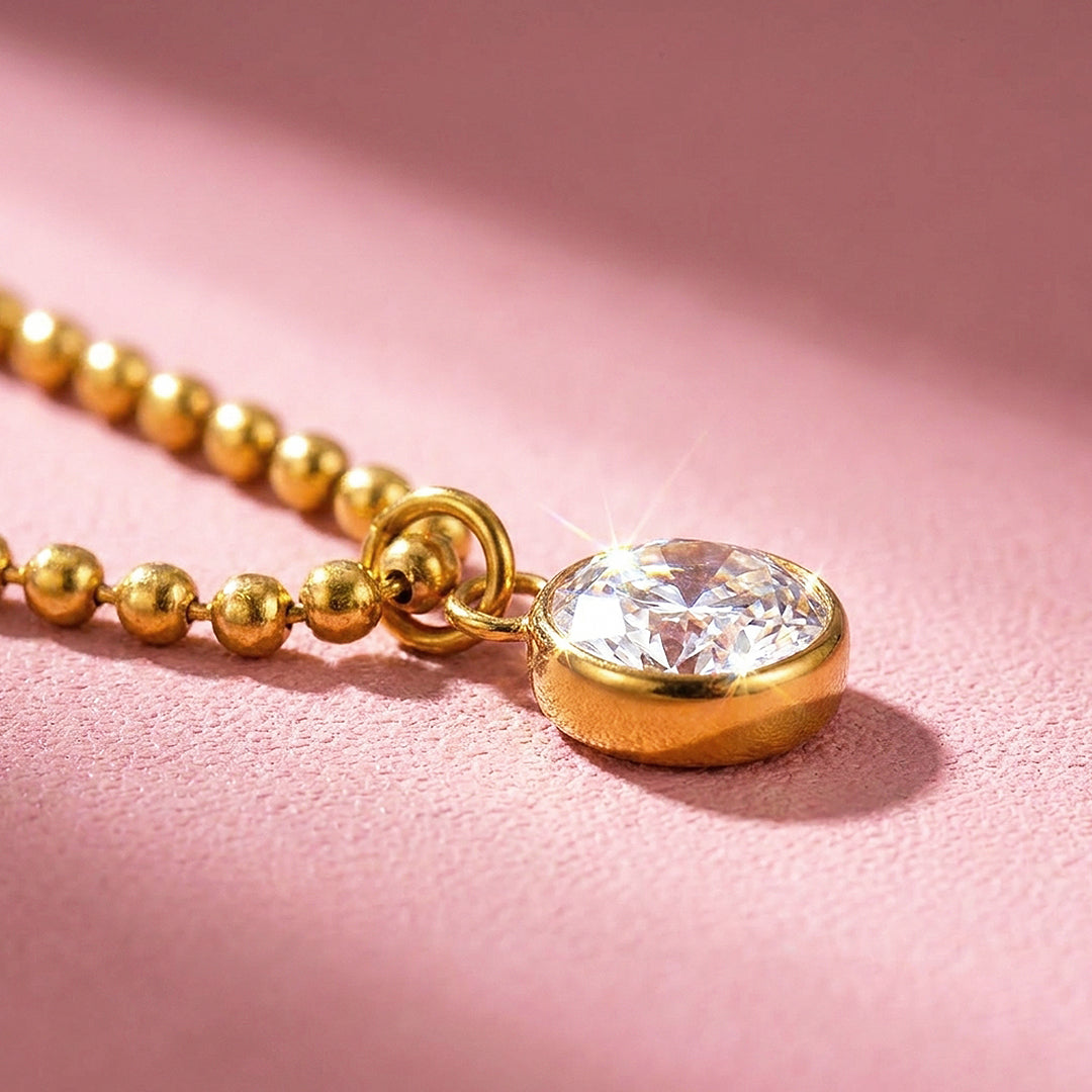 Beaded Triple Drop Pendant Necklace | Luxe4520