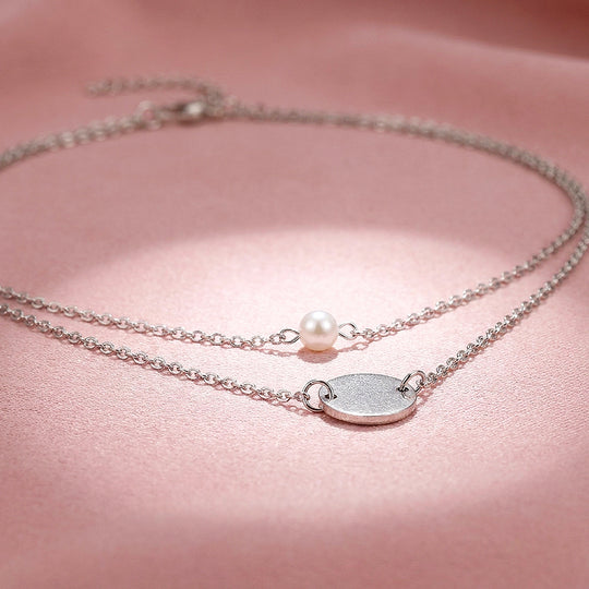 Layered Pearl &amp; Disc Pendant Necklace | Luxe4526