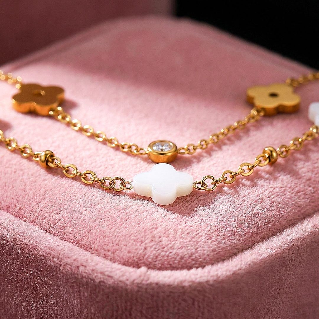 Clover Station Necklace | Luxe4530