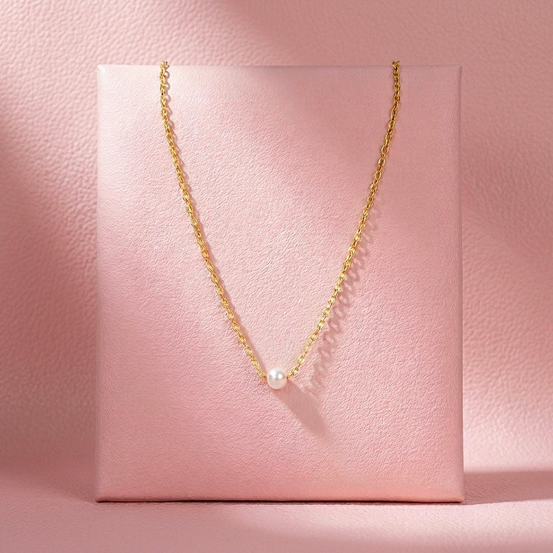 Pearl Cable Chain Necklace | Luxe4562