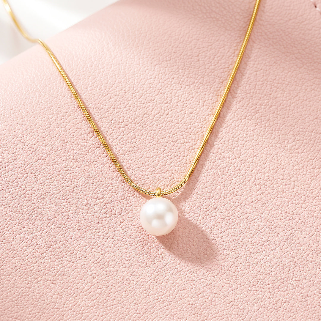 Solitaire Pearl Drop Necklace | Luxe4564