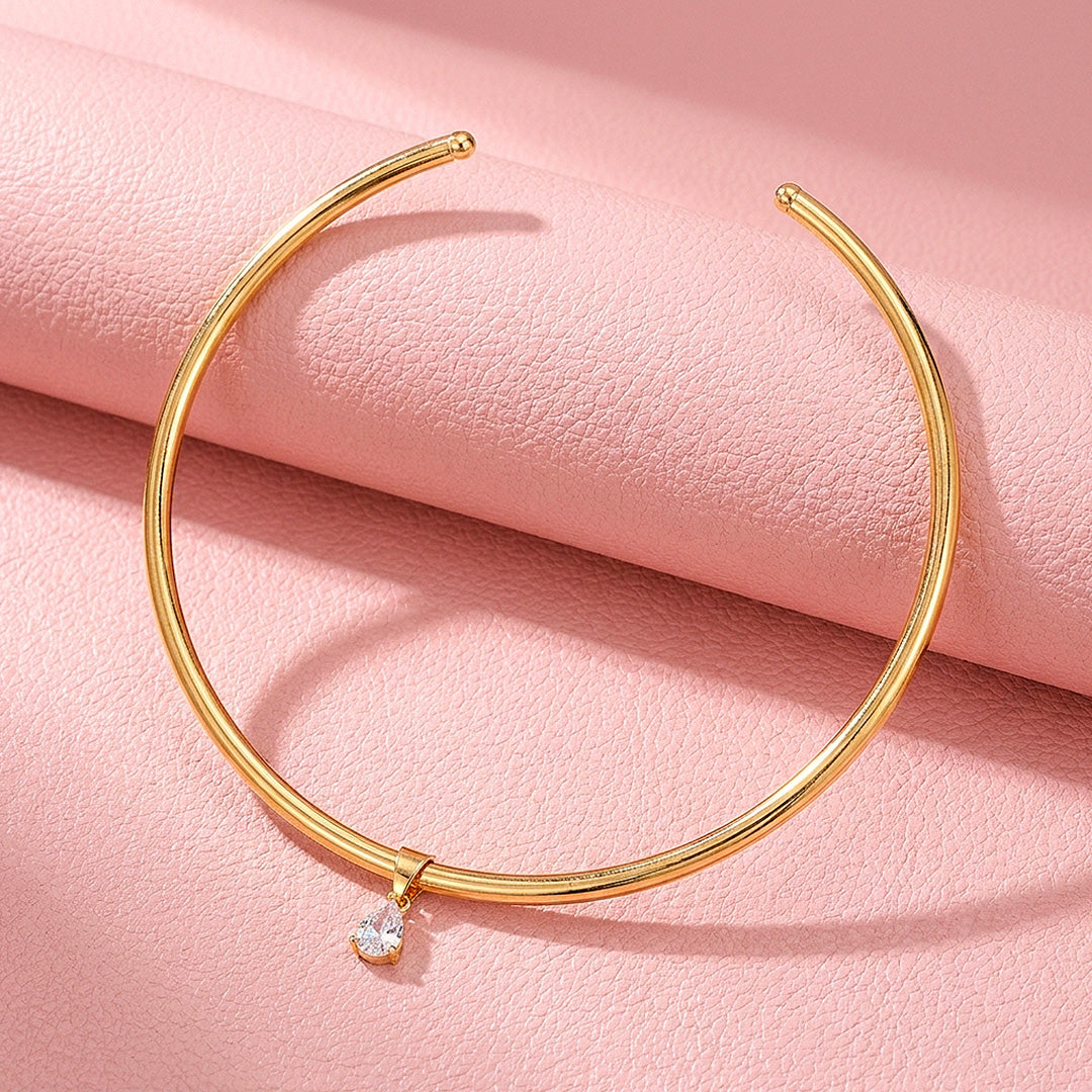 Pear Drop Torque Choker Necklace | Luxe4565