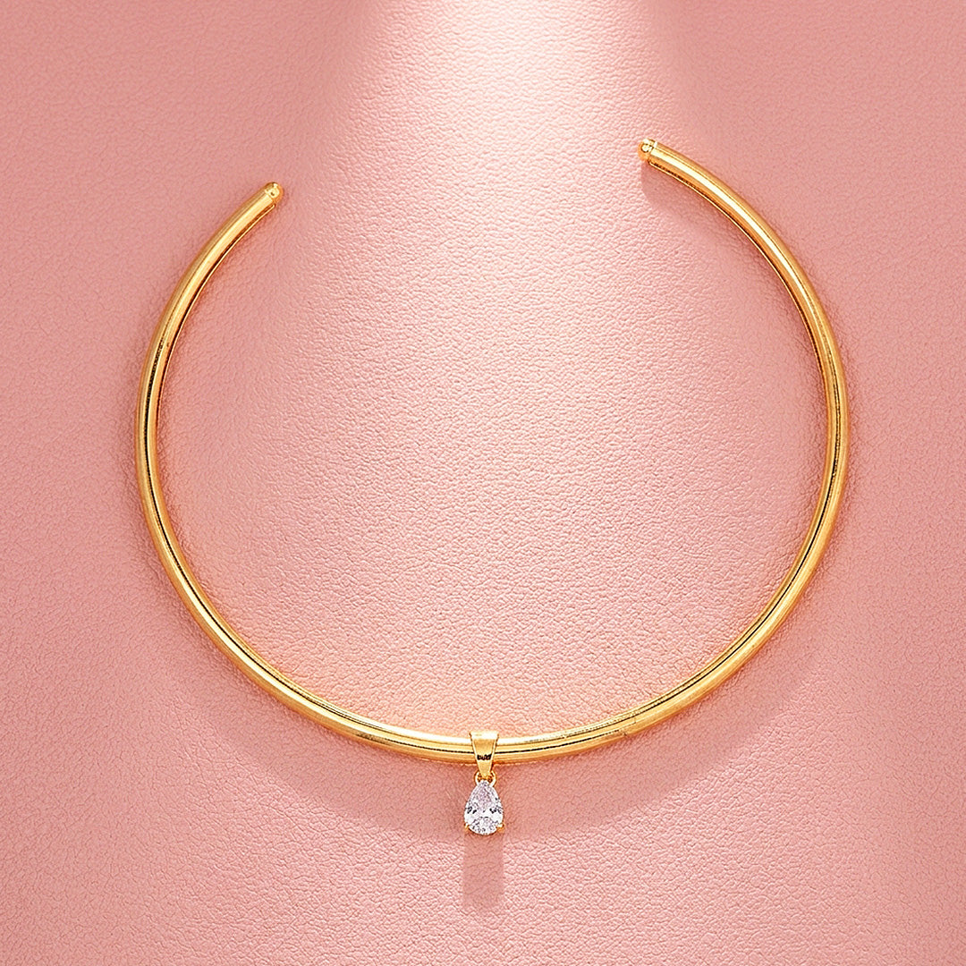 Pear Drop Torque Choker Necklace | Luxe4565