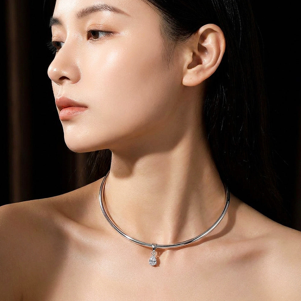 Pear Drop Torque Choker Necklace | Luxe4565