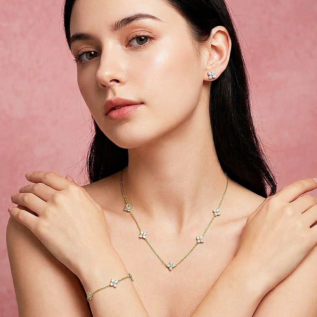 Clover Three-Piece Jewellery Set | Luxe4571
