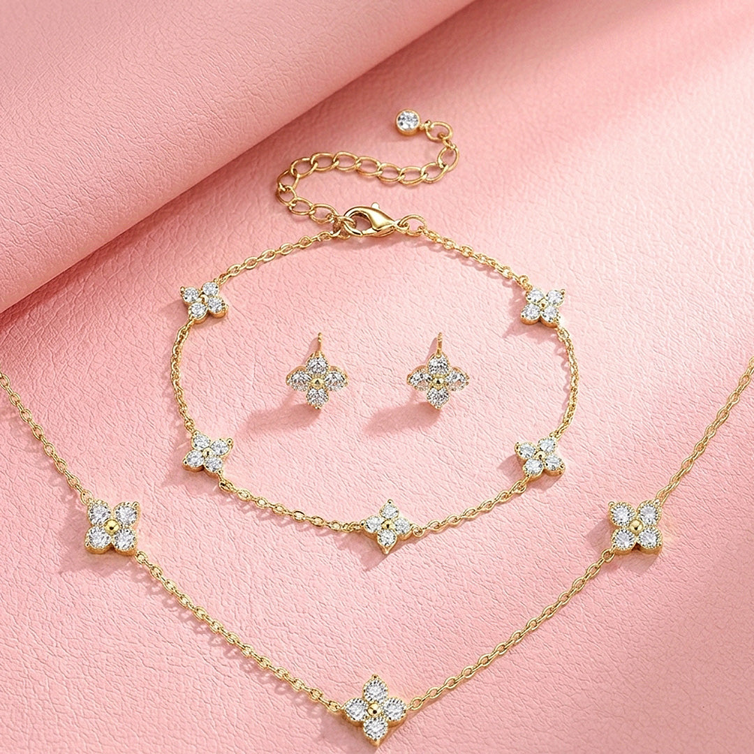 Clover Three-Piece Jewellery Set | Luxe4571