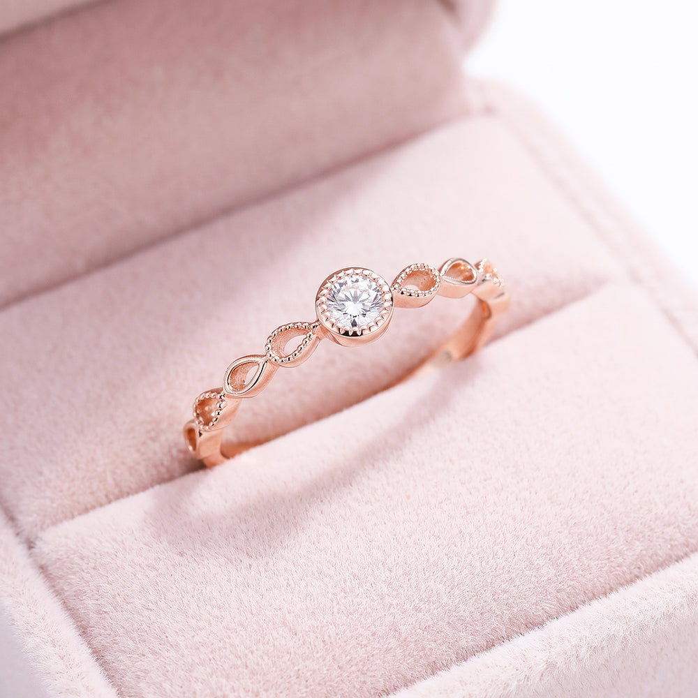 Vintage Milgrain Station Ring | Women's Ring | Luxe5018 - Clearance Sale❗