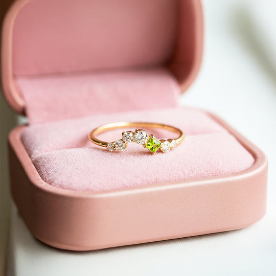 18K Gold Finish Wishbone Ring - Luxe5158