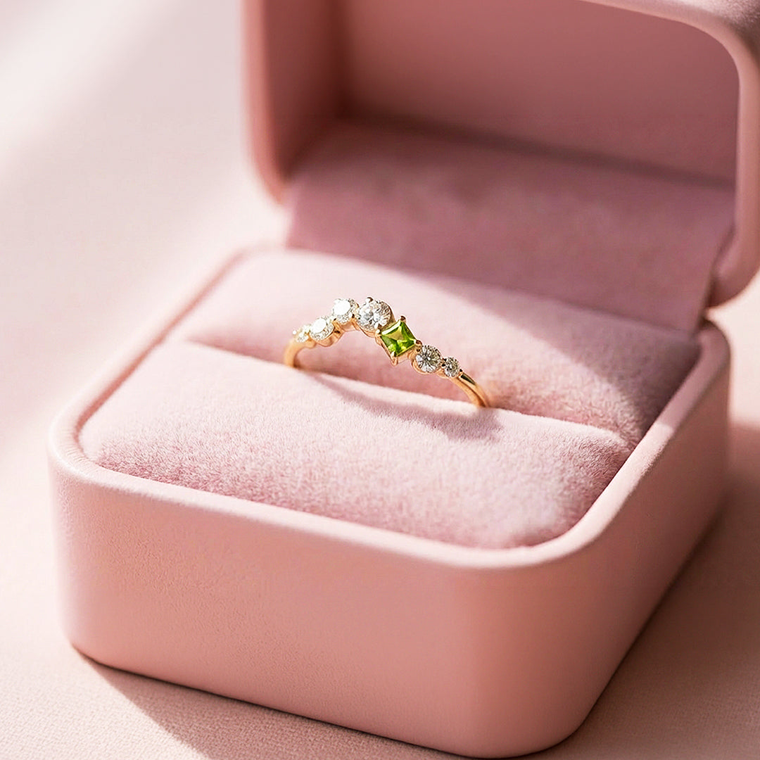 18K Gold Finish Wishbone Ring - Luxe5158 - Rings | Singapore Jewellery, Wedding Rings & Gifts | Same Day Delivery | Tiara.com.sg