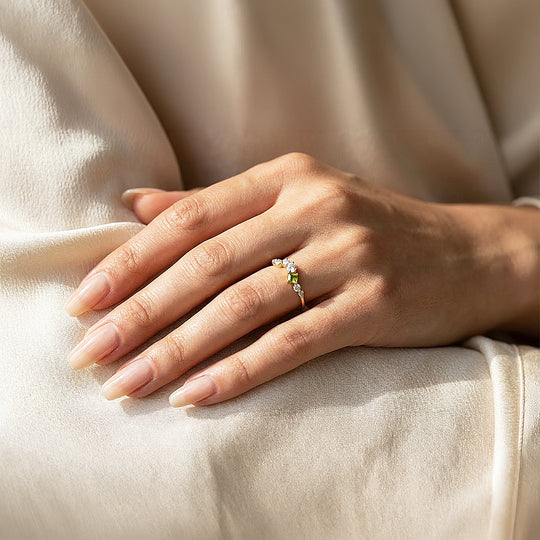 18K Gold Finish Wishbone Ring - Luxe5158