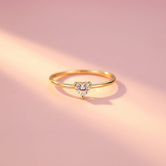 Solitaire Ring | Heart Cut | Diamond Simulant | Luxe5167