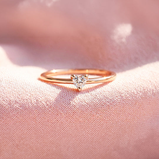 Solitaire Ring | Heart Cut | Diamond Simulant | Luxe5167