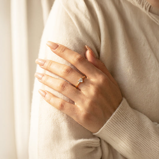 Solitaire Ring | Heart Cut | Diamond Simulant | Luxe5167