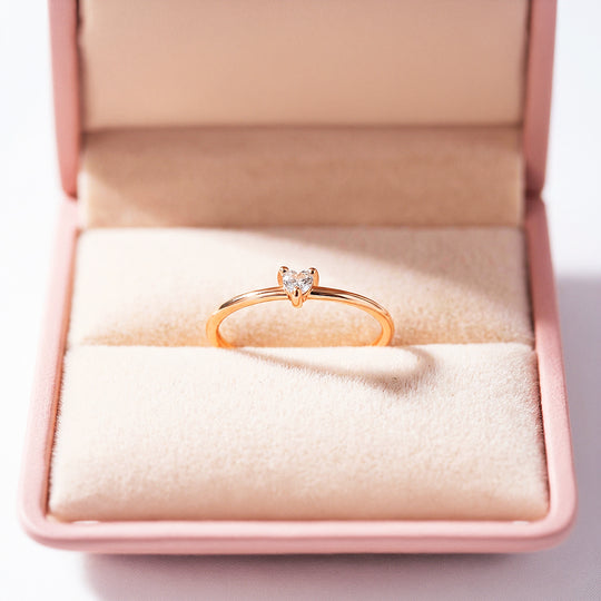 Solitaire Ring | Heart Cut | Diamond Simulant | Luxe5167