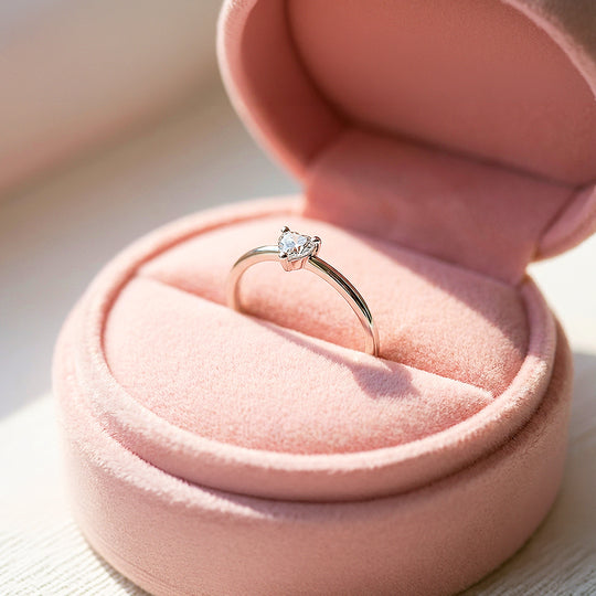 Solitaire Ring | Heart Cut | Diamond Simulant | Luxe5167