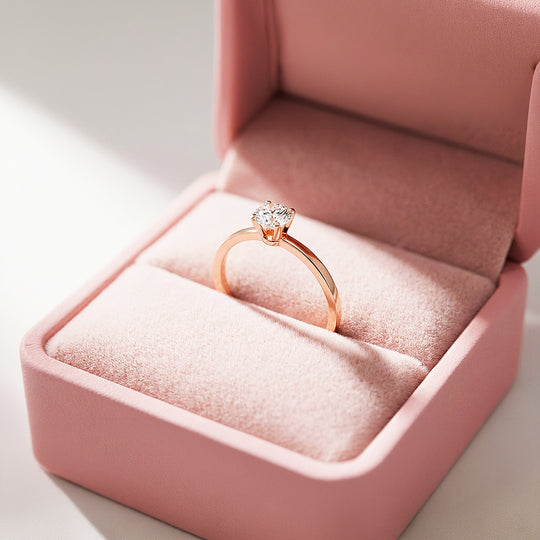 Dainty Solitaire Ring | Diamond Simulant | Titanium Steel | Luxe5169