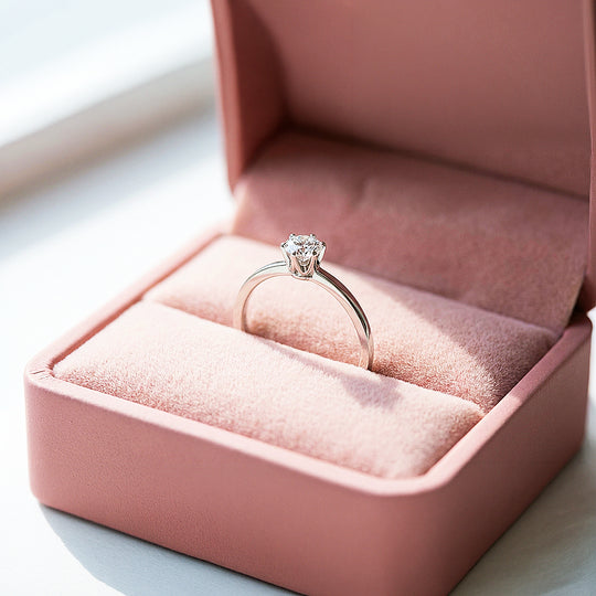 Dainty Solitaire Ring | Diamond Simulant | Titanium Steel | Luxe5169