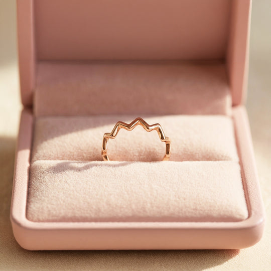 Minimalist Band | Geometric Zig-Zag | Titanium Steel | Luxe5171