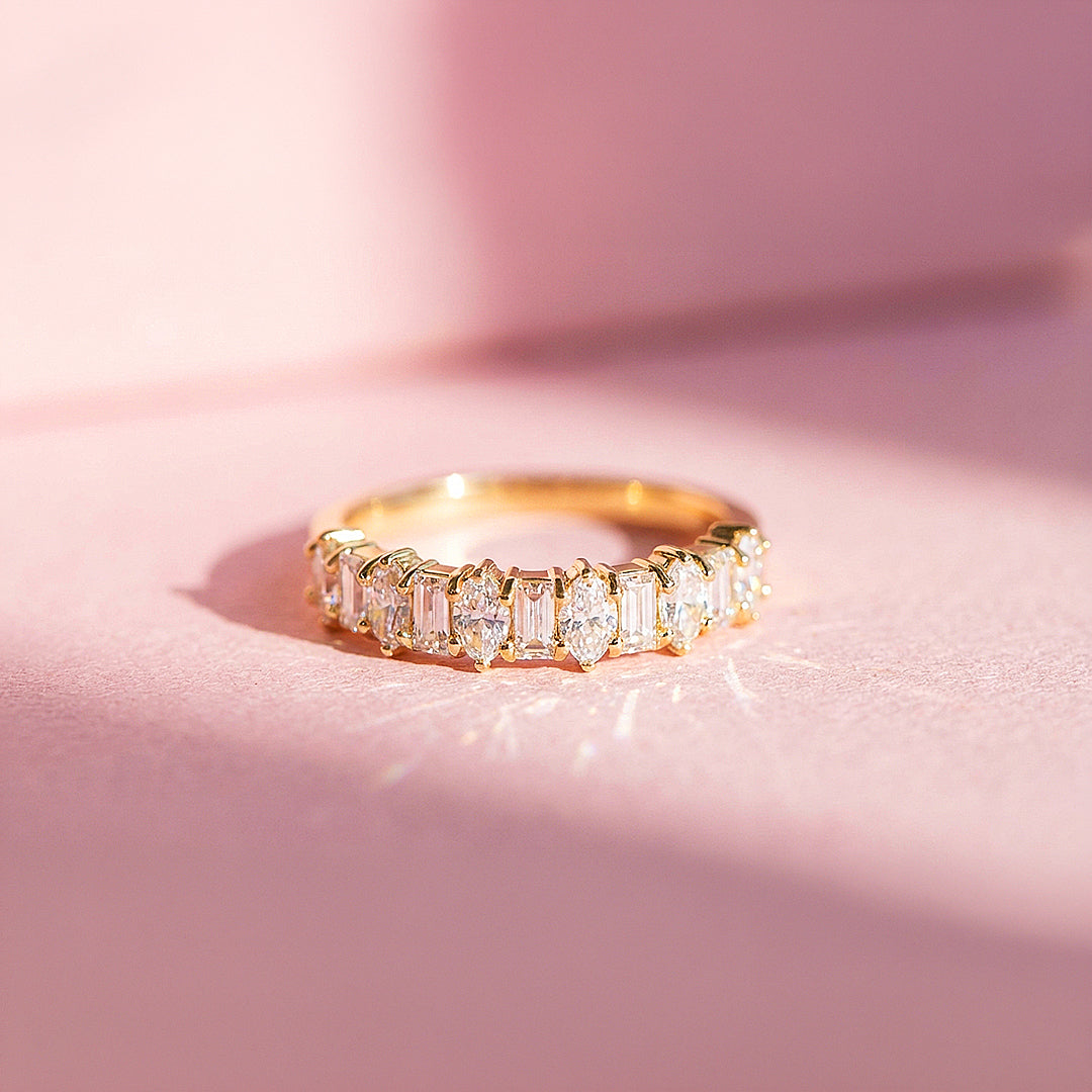 Eternity Band | Adjustable | Diamond Simulant | Gold Plated | Luxe5181