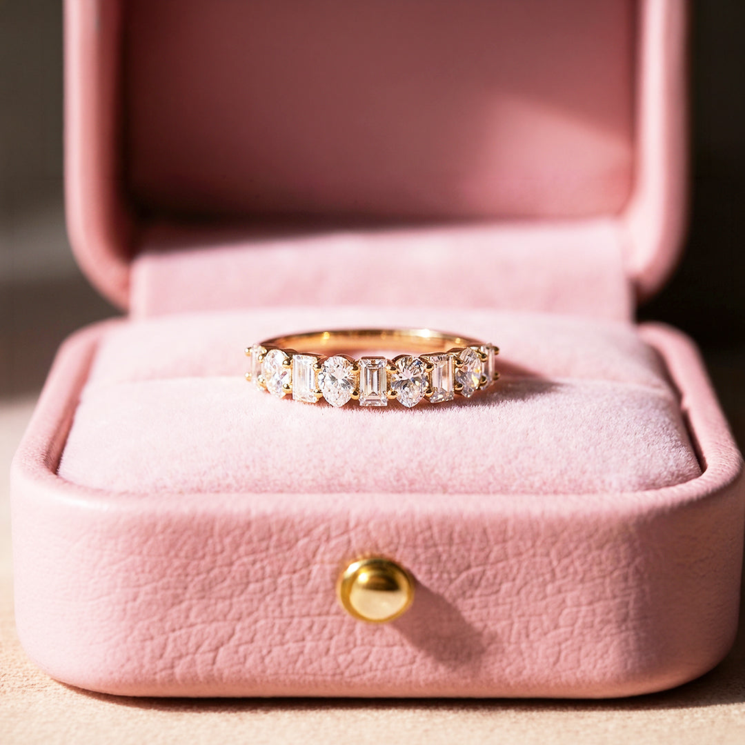 Eternity Band | Adjustable | Diamond Simulant | Gold Plated | Luxe5181