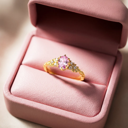 Engagement Ring | 1 Carat | Purple Diamond Simulant | Gold Plating | Luxe5183