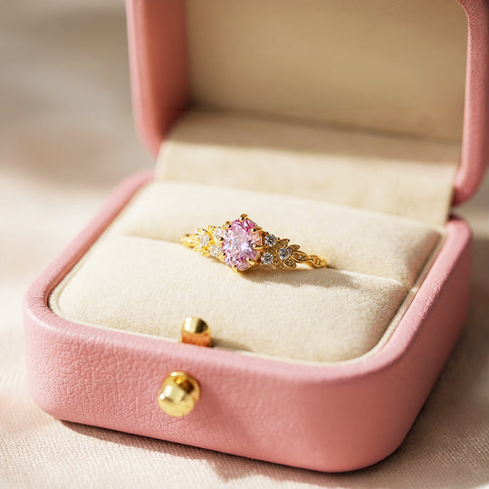 Engagement Ring | 1 Carat | Purple Diamond Simulant | Gold Plating | Luxe5183