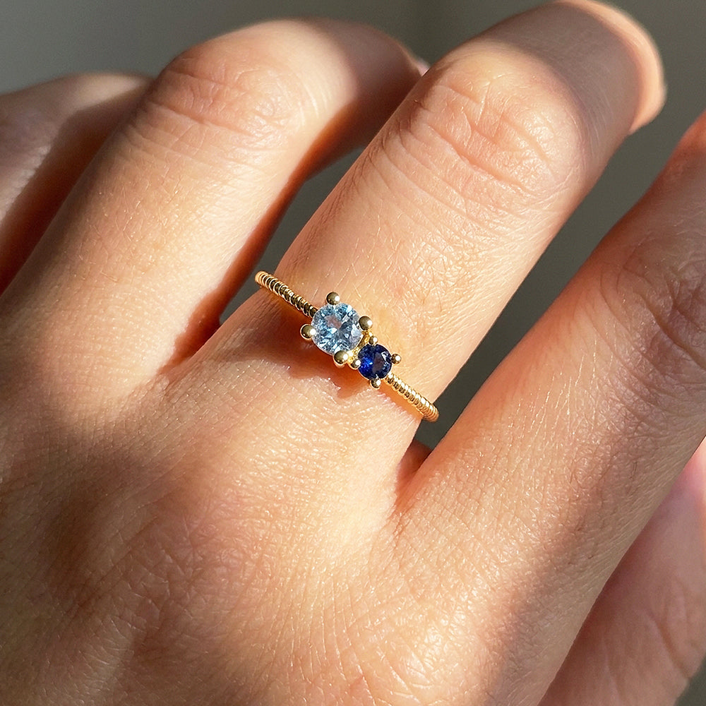 Dual-Stone Twisted Band Ring | Diamond Simulant | 925 Sterling Silver | Prm5008