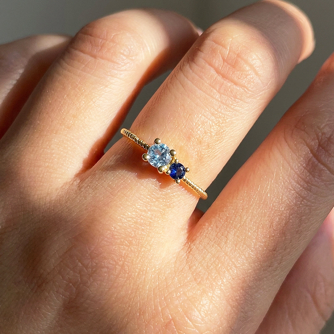 Dual-Stone Twisted Band Ring | Diamond Simulant | 925 Sterling Silver | Prm5008
