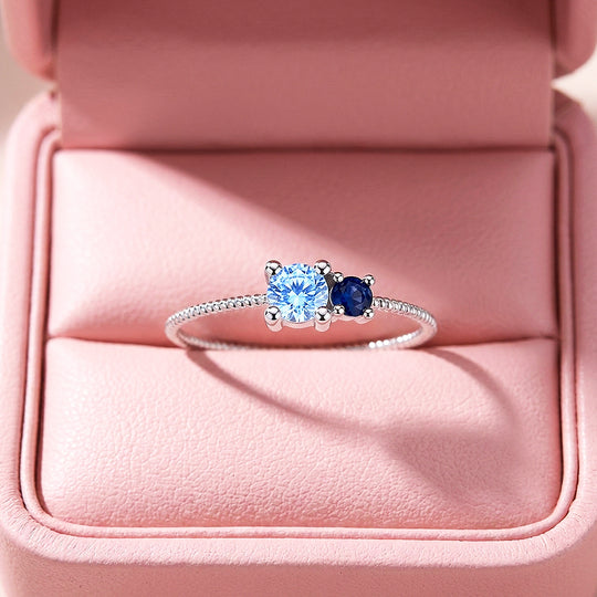 Dual-Stone Twisted Band Ring | Diamond Simulant | 925 Sterling Silver | Prm5008
