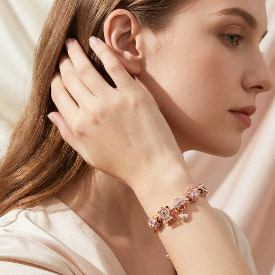 Ferris Wheel Charm Bracelet | Diamond Simulant | Luxe6079