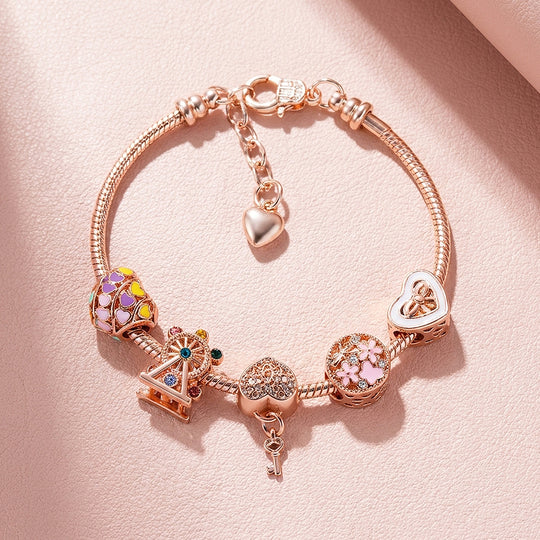 Ferris Wheel Charm Bracelet | Diamond Simulant | Luxe6079