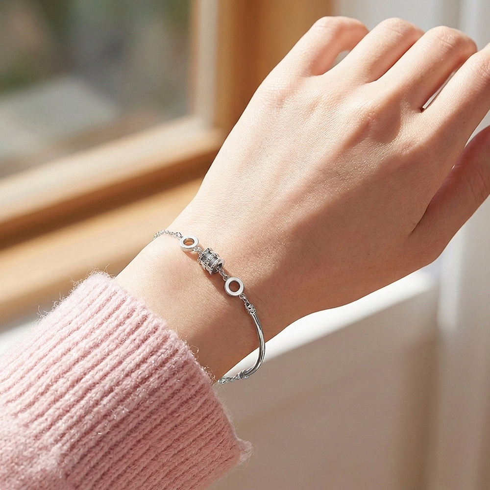Barrel Charm Half-Bangle Bracelet | Luxe6087