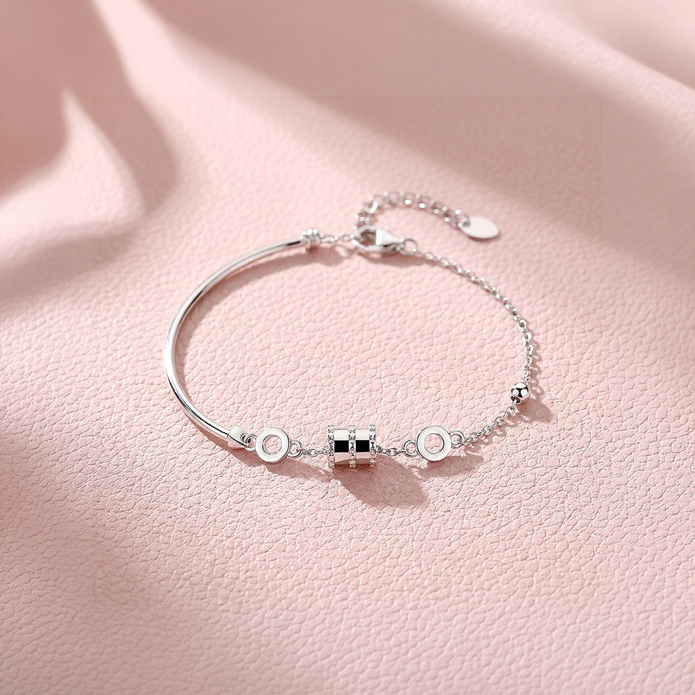 Barrel Charm Half-Bangle Bracelet | Luxe6087