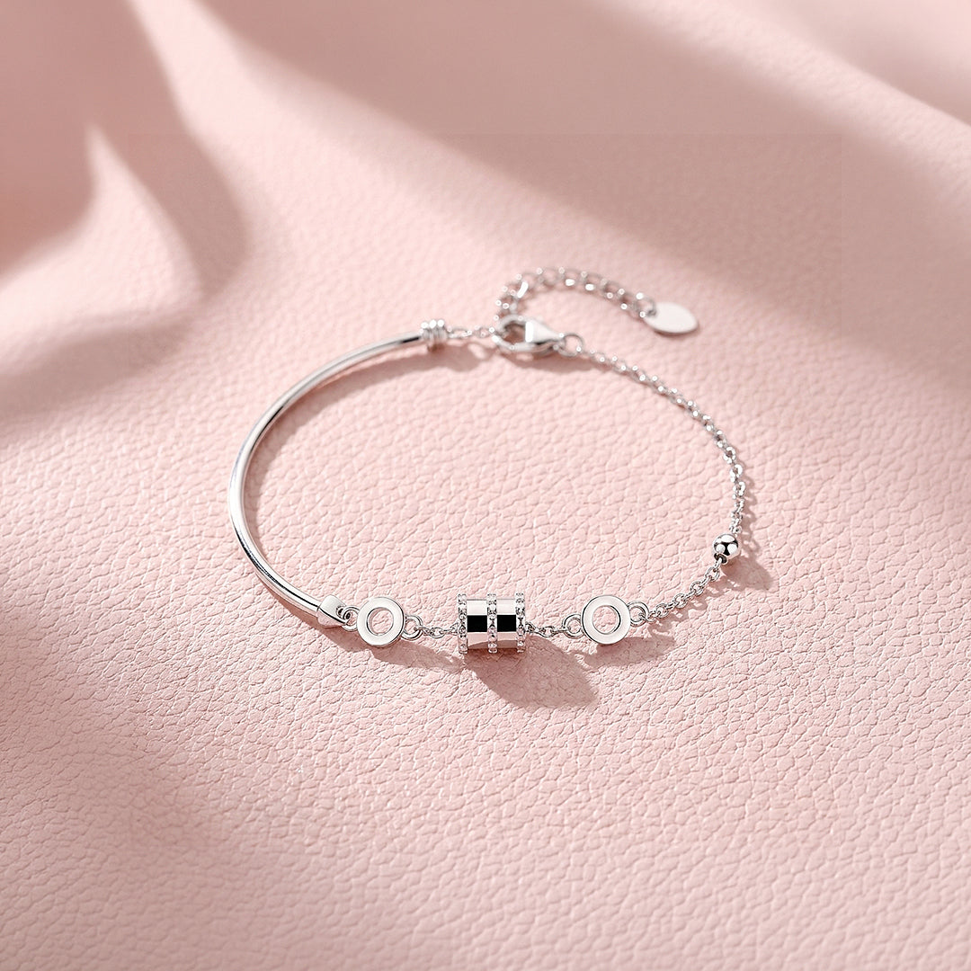 Barrel Charm Half-Bangle Bracelet | Luxe6087