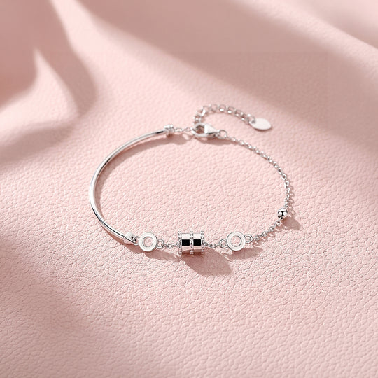 Barrel Charm Half-Bangle Bracelet | Luxe6087