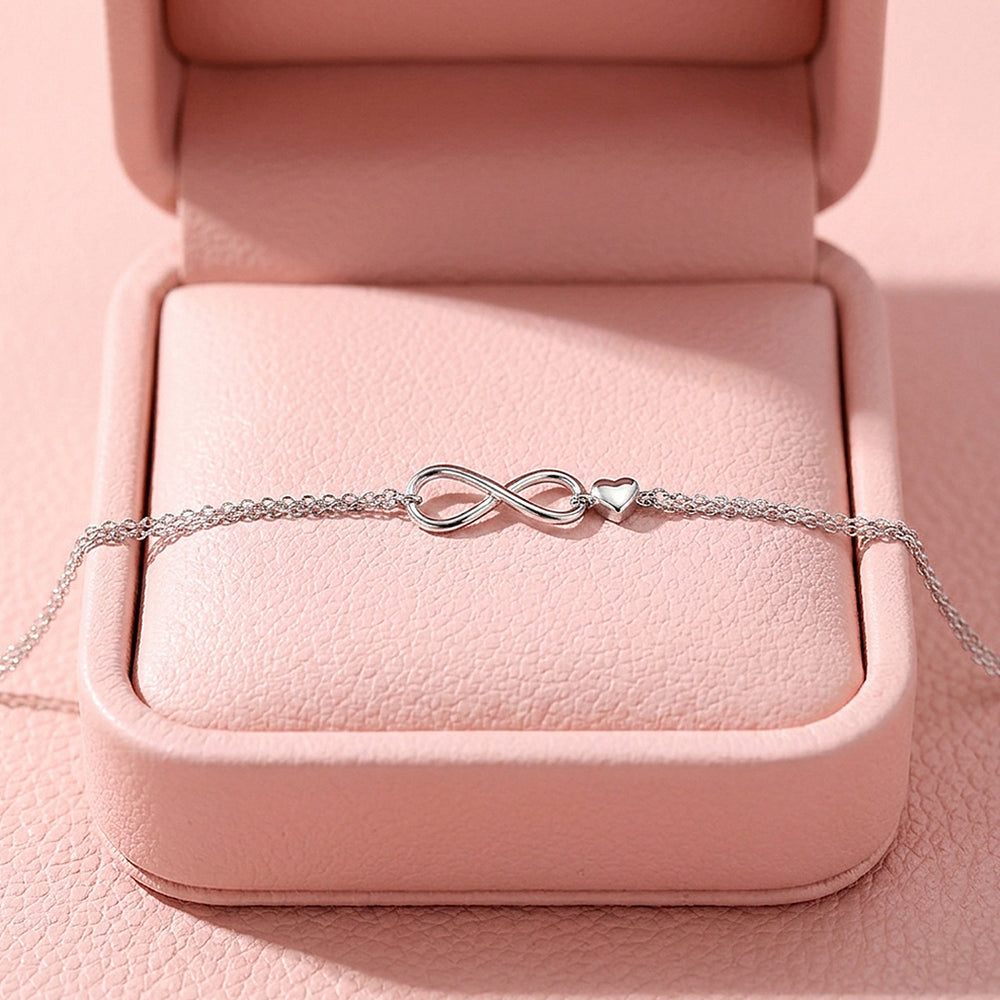 Infinity Heart Double-Chain Bracelet | Luxe6108