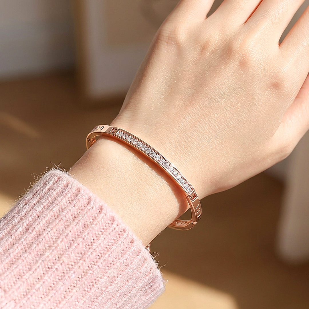 Channel-Set Bar Bangle Bracelet | Luxe6128