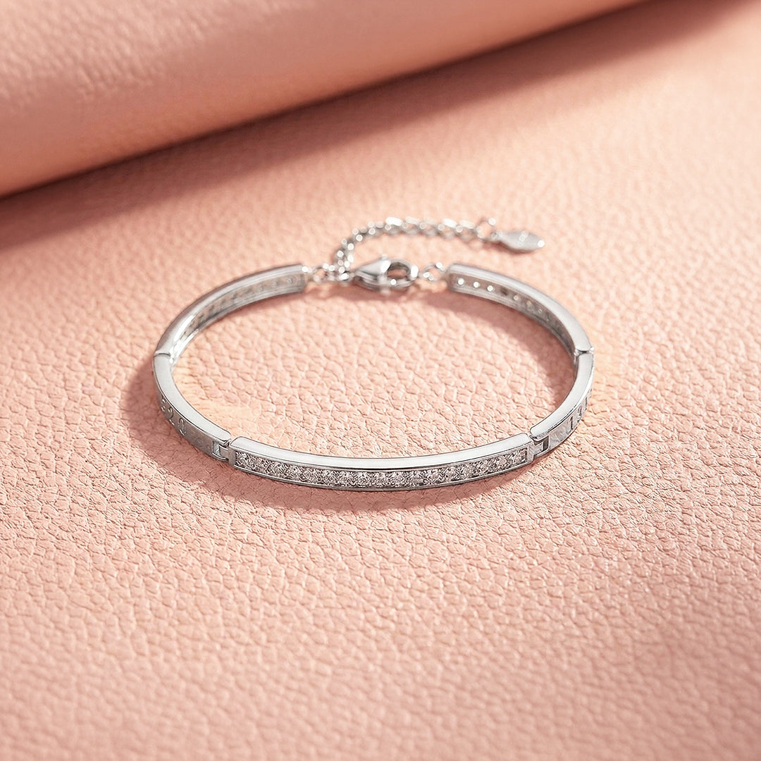 Channel-Set Bar Bangle Bracelet | Luxe6128