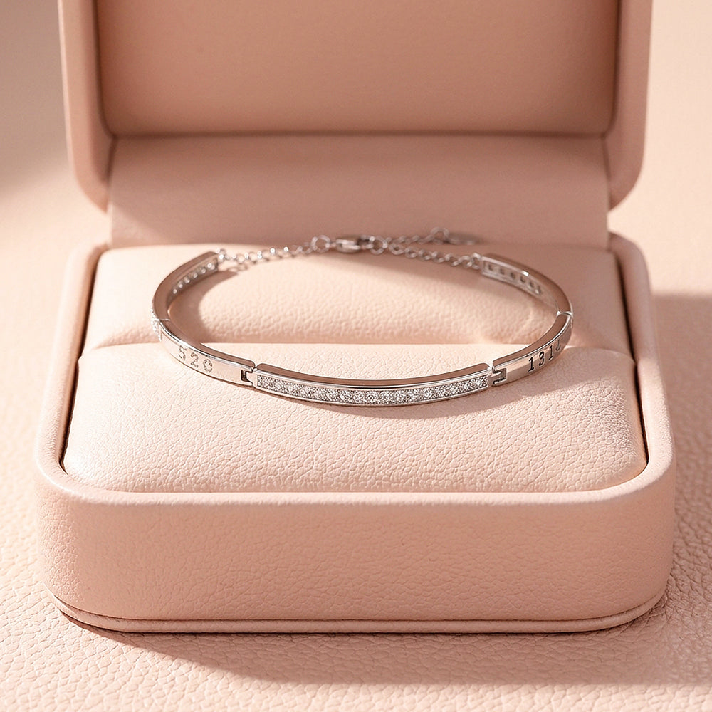 Channel-Set Bar Bangle Bracelet | Luxe6128
