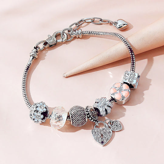 Luxe6191 - Twin Hearts Charm Bracelet