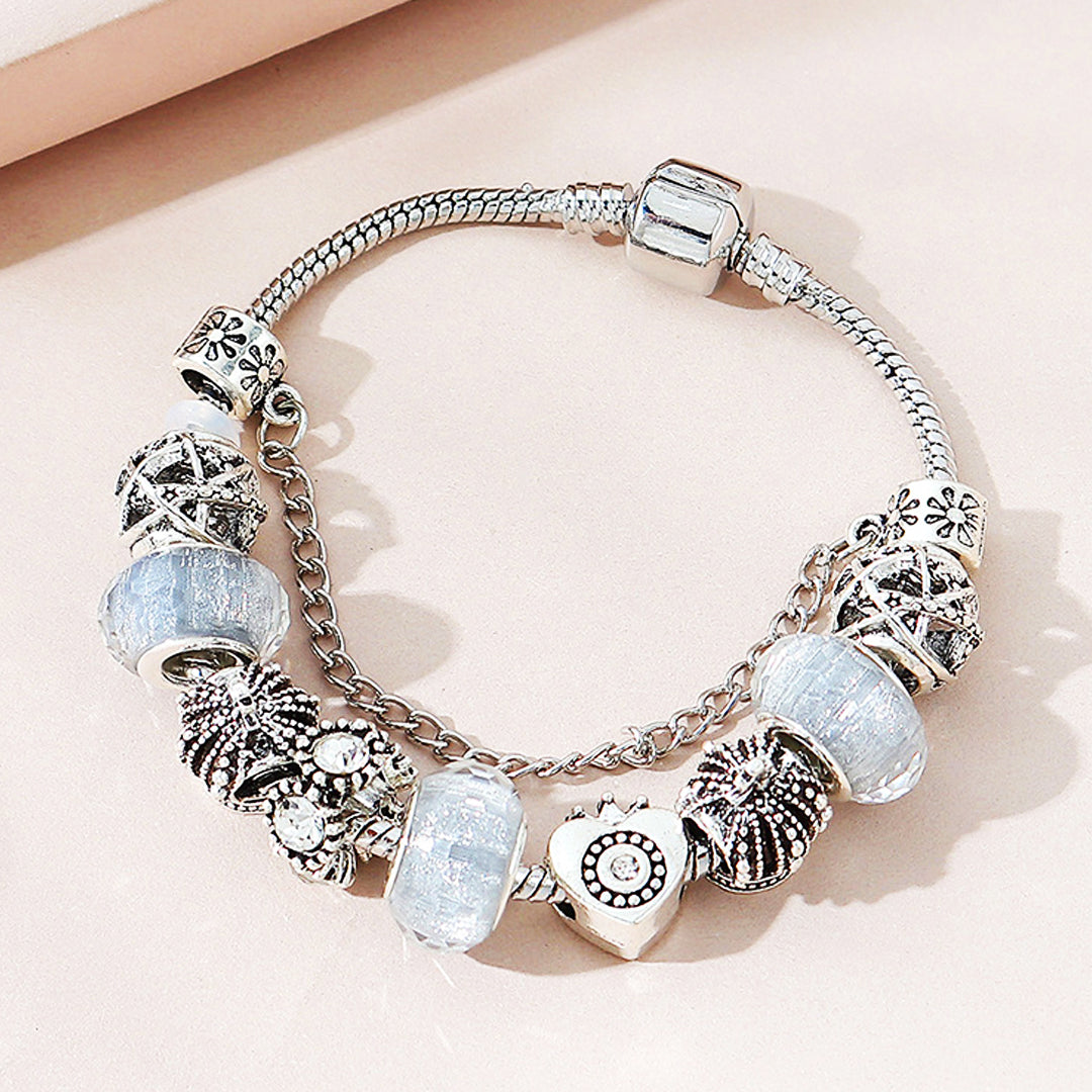 Luxe6221 - Vintage Heart Charm Bracelet