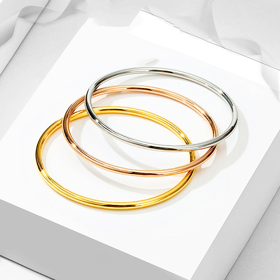 Minimalist High-Polish Bangle | Luxe6274 – Tiara.com.sg