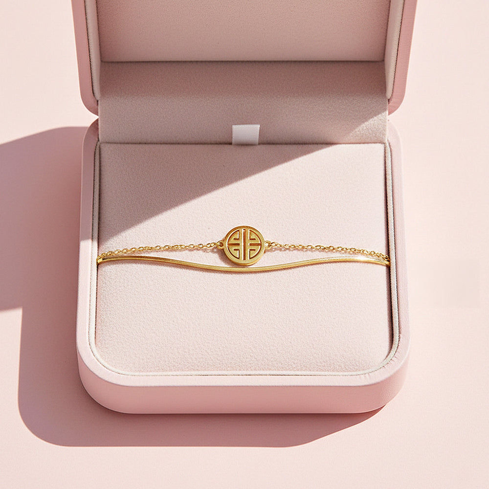 Fortune Fu Bracelet | Diamond Simulant | Luxe6349 - bangle | Singapore Jewellery, Wedding Rings & Gifts | Same Day Delivery | Tiara.com.sg