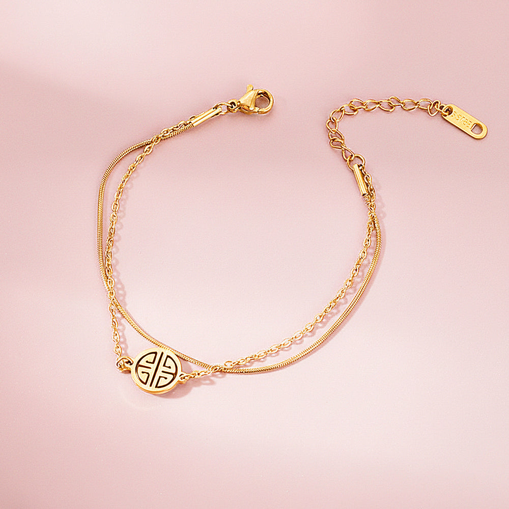 Fortune Fu Bracelet | Diamond Simulant | Luxe6349 - bangle | Singapore Jewellery, Wedding Rings & Gifts | Same Day Delivery | Tiara.com.sg