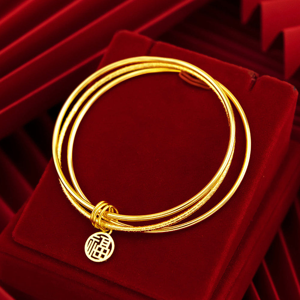 🎁 Luxe6365 - 福 Bangle 15cm to 18cm (100% off)