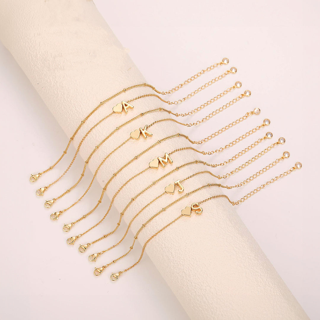 Luxe6410 - Double-Layer Alphabet Bracelet