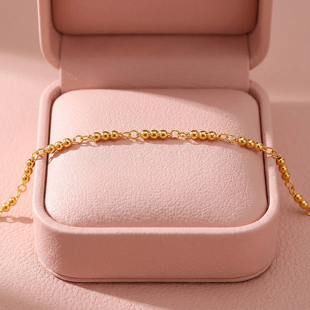 Beaded Station Chain Bracelet | Luxe6419