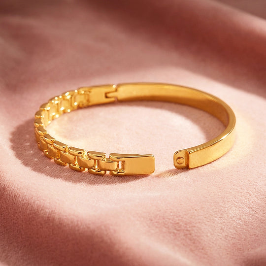 Watch-Link Gold Bangle | Luxe6476
